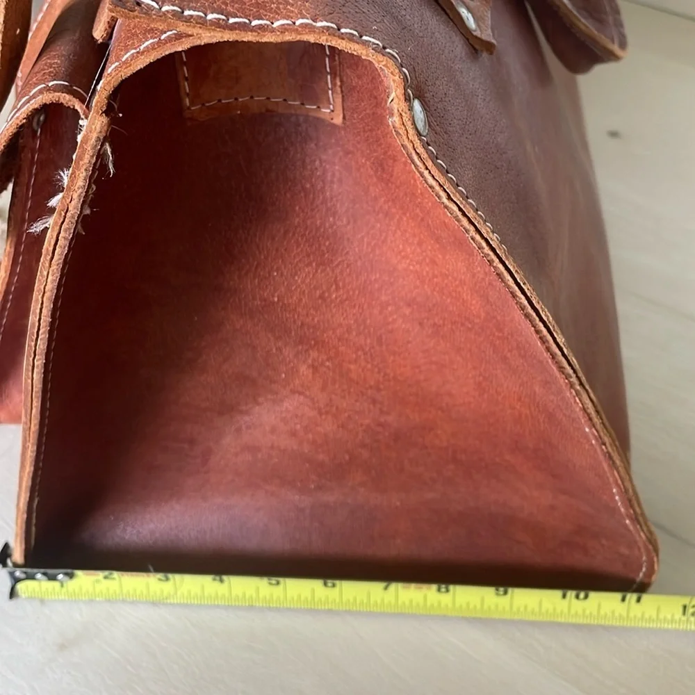 Vintage genuine Leather weekender travel bag